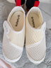 卡特兔童鞋婴儿学步鞋秋季儿童凉鞋软底网面宝宝鞋男女童幼儿园室内鞋 白黄 29 内长18.0cm 脚长17.0-17.5 实拍图