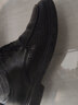 卡帝乐鳄鱼（CARTELO）男士皮鞋耐磨软牛皮休闲皮鞋男商务圆头厚底男鞋9803 黑色镂空 43 实拍图