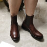 爱步（ECCO）靴子女 冬季切尔西女靴粗跟短靴女 型塑266503 棕色26650301014 39 实拍图