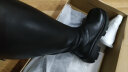 热风秋冬新款女士丝袜骑士靴棕色长筒靴显瘦高筒靴女靴子 01黑色（四季单里3802） 39 实拍图