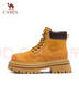 骆驼（CAMEL）【山韵】大黄靴女经典马丁靴绑带厚底工装靴 L24W076644 土黄 37 实拍图