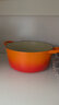 酷彩（Le Creuset）法国进口珐琅锅铸铁22/24/26cm圆形锅汤锅焖蒸炖煮锅煲汤微压锅 【2-4口之家】桔色 22cm 实拍图