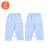 贝瑞加（Babyprints）婴儿长裤2条装男女宝宝高腰护肚裤纯棉秋裤保暖柔软家居睡裤 80 实拍图