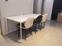家哲理家具意式极简德利丰岩板餐桌椅组合岛台餐桌家用小户型长方形饭桌办公 德利丰岩板+铝合金180*90单餐桌 实拍图