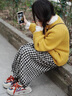 森罗 帕拉（Senro pala）炸街老爹鞋女2024秋季新款网红超火拼色轻便显脚小厚底休闲运动鞋 棕色 36 实拍图