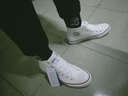 回力男鞋系带帆布鞋高帮鞋男士经典款男女学生情侣韩版透气休闲鞋子男 白色（经典款） 42 [女生买小一码，男生正码] 实拍图