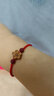 思梨小桃花朱砂桃木手链女红绳编绳民族风国潮本命年小众复古手饰 BZ448朱砂桃木手绳 平安红 实拍图