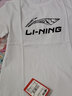 李宁（LI-NING）短袖t恤男士运动服夏季圆领印花吸汗上衣半袖体恤男装健身服 本白 M (170/88A) 实拍图