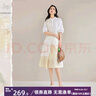 对白【杜鹃同款】×冯玮艺术家联名气质连衣裙女夏2025新款衬衫裙 白色沙发 M 实拍图