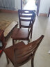 哈骆顿（HALODN）实木餐桌椅组合吃饭桌子家用饭桌小户型餐厅家具长方形橡胶木餐桌  胡桃色（130*80*75） 一桌四椅 晒单实拍图
