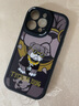 虎克船长 适用苹果13手机壳iphone13ProMax保护套防摔镜头全包硅胶13pro高级感软壳小羊皮网红可爱情侣男女 狼牙狗子(黑色) 苹果13 Pro 实拍图