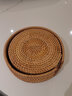 半物生活餐垫隔热垫手工编织藤编碗垫创意餐桌垫盘子垫锅垫茶杯垫家用垫子 10cm6个套装带收纳筐 实拍图