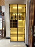 莀晞家居酒柜 客厅酒柜家用落地餐边柜储物柜展示柜简约带钢化玻璃门酒柜 轻奢白双门80*40*200带灯有酒格 实拍图