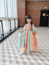 爱宝适儿童汉服六一女童夏装中国风古装女孩儿童节礼物汉服唐装连衣裙 风鸢纱裙 150 码【建议身高140-150cm】 实拍图