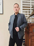 老爷车爸爸装行政夹克男春秋季翻领外套男中年男士父亲上衣服中老年男装 YJ231105601藏青色 L (175) 【建议体重115-130斤】 实拍图