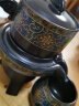 豪祥 紫砂懒人自动陶瓷茶壶冲茶器单个旋转石磨家用办公功夫茶具配件 古韵泡茶壶+茶海 实拍图