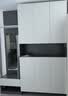 椰果鞋柜门口一体入户玄关柜简约现代大容量收纳储物柜客厅阳台置物架 深灰配白 140cm长换鞋凳左边 实拍图