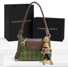 CLEVER & KETCH包包女包轻奢斜挎单肩包新款百搭休闲法棍包 生日礼物送女友 绿色 实拍图