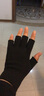 开妮特 露指半指手套男女情侣款冬季保暖柔软分指漏指开车打字针织半截 黑色-女款 均码 实拍图