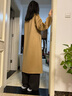 三只小山羊 【杨幂同款】经典123 超细 双面100纯羊绒 大衣长款女 驼色 S 实拍图