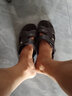 回力凉鞋男士中老年爸爸夏季外穿沙滩高档新款厚底防滑耐穿凉拖鞋 棕色【EVA柔软不磨脚】 40 【标准码】 实拍图