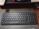 航世（BOW）HW098AS-2 办公有线键盘 超薄便携复古圆帽键盘 笔记本台式电脑USB游戏键盘 黑色 实拍图