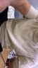 MARKLESS【安心品质】纯棉亲肤T恤男士纯色短袖打底衫5630 楠木茶 3XL 实拍图