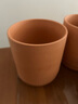 花盆 陶土红陶花盆圆柱形带托盘多肉绿萝简约鲜栽仙人掌陶瓷泥瓦 中号带托盘【13x13.3】 红陶 实拍图