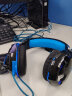 因卓（KOTION EACH）G2000黑蓝 耳机头戴式吃鸡立体声线控带麦USB台式重低音电竞电脑耳机 炫光语音游戏耳机 实拍图