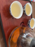 聚森茶盘家用轻奢现代小型储水式茶台功夫茶具竹制茶海简约干泡台茶几 棕红色祥云 实拍图