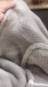南极人睡衣男生秋冬季加绒加厚珊瑚绒男士青少年纯色大码保暖家居服套装 NSWJH-灰色【主图推荐双面法兰绒】 XXXL(建议165-185斤) 实拍图
