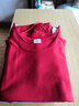 铜牛【商场同款】精梳棉罗纹窄肩女背心基础款花边打底衫女VB012 红 XL (175/100) 实拍图