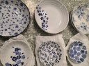 美浓烧（Mino Yaki）日式简约家用轻复古陶瓷圆盘鱼盘8.5英寸大盘早餐盘子 青花兰馨 实拍图