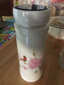 烈垚景德镇时尚隔热双层全陶瓷内胆保温杯带盖办公水杯男女士养生杯子 水点桃花 实拍图