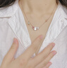 银千惠925银猫咪项链女士和田玉桃花吊坠纪念情人节生日礼物送女友老婆 桃喜喵喵项链+七仓配送/当次日达 情人节女生礼物/玫瑰花礼盒/配首饰证书 实拍图