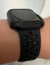 LAZYODD苹果表带iWatch9代硅胶运动表带Apple watch8/7/6/5/4/SE表带透气 煤黑配黑 38/40/41MM加长版 晒单实拍图