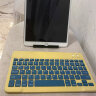 法普拉（FAPULA） 蓝牙无线iPad键盘适用于iPad手机平板笔记本电脑办公可充电女生卡通鼠标 【黄蓝撞色】 10寸充电版键盘+充电鼠标 实拍图