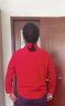 皮尔卡丹 纯棉女士短外套春秋装新款中年显气质休闲薄款夹克宽松夏季衬衫 红色 L 晒单实拍图