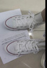 匡威（Converse）ALL star  常青款男鞋女鞋经典休闲鞋情侣鞋高帮帆布鞋板鞋学生鞋 101009 白高 38 /5.5 实拍图