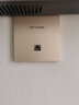 TP-LINK AC1900双频千兆无线AP面板全屋wifi路由器超薄款86型企业酒店别墅家用PoE供电AP1902GI-PoE香槟金 实拍图