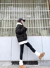 名橙鲨鱼裤女外穿秋冬新款加厚打底裤高腰收腹弹力提臀紧身保暖小脚裤 黑色—【绵羊绒款】 M【适合80-130斤】 实拍图
