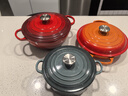 酷彩（Le Creuset）进口珐琅锅铸铁22/24/26cm圆形锅汤锅焖蒸炖煮锅炖锅煲汤微压锅 【1-3口之家】海蓝色 20cm 实拍图
