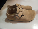 东园物作真皮休闲日系外穿舒适百搭真皮软木男女款圆头平底防滑全包勃肯鞋 卡其色【以此颜色为准】 36 【偏大一码】 实拍图