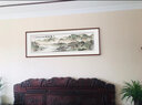 艺仁天客厅装饰画办公室字画沙发背景墙画挂画山水画国画靠山图字画壁画 一帆风顺 装裱高68*宽188cm黑檀木圆角画框 实拍图