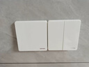 立维腾（LEVITON）拉斯维加斯白色光面插座面板 五孔86型 二三插 暗装墙壁电源5孔 三开双控开关 实拍图