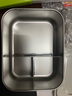 瑞胜 304不锈钢长方形饭盒带盖学生儿童成人上班族食堂蒸饭便当盒餐盒 全钢特厚大号三格（适合饭量大） 实拍图