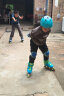 美洲狮（COUGAR）溜冰鞋儿童套装 可调轮滑鞋MZS885蓝色L码【中小学轮滑课必备】 实拍图