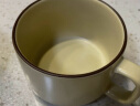 onlycook日式陶瓷杯碟咖啡杯子 复古拉花杯套装 马克杯水杯早餐杯 米白色 晒单实拍图