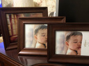 约美 欧式出口创意组合实木相框挂墙相架相片框美式像框证书框摆台 深棕色 12寸 实拍图