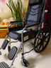 长寿泉 轮椅折叠老人轻便旅行手推车带坐便器可全躺老年人家用医用代步 带坐便可全躺【升级双坐垫】CSQ-L84A 实心轮 实拍图